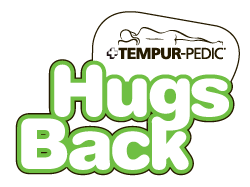hugs back logo tempur pedic